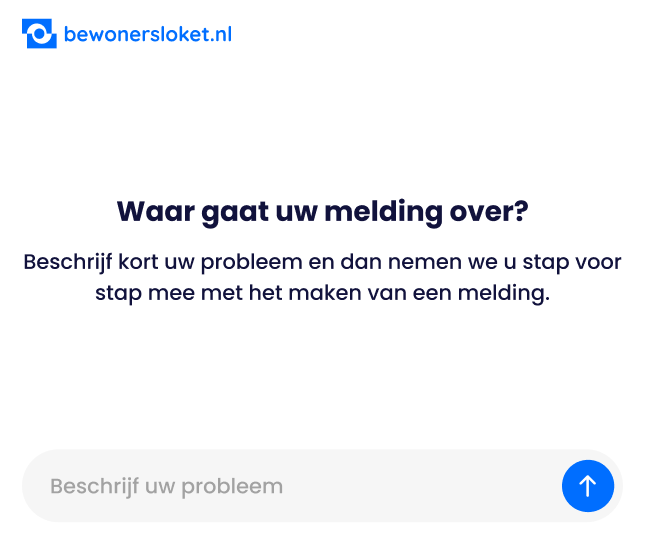 De bewoner meldt eenvoudig