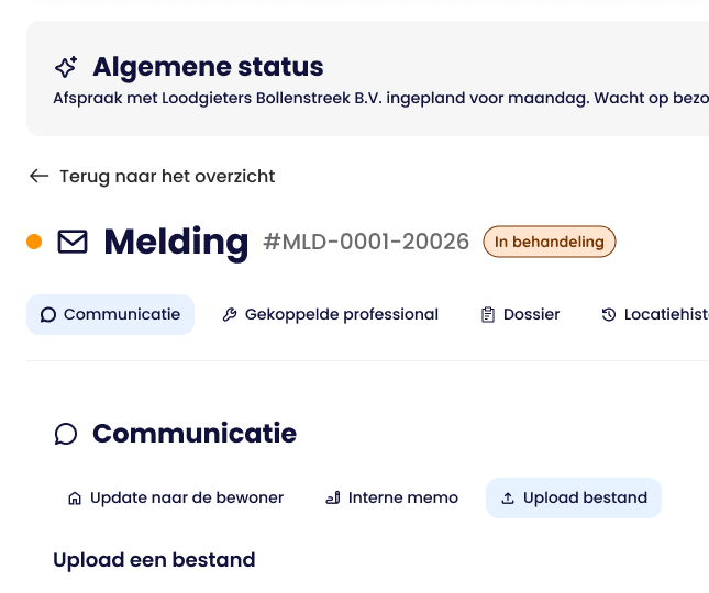 Alles komt in één centraal dossier
